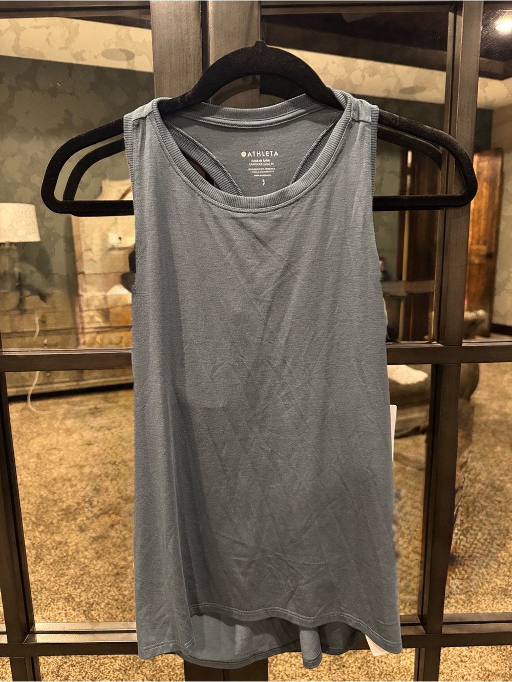 Athleta Ease In Tank Blue Gray Tank Top Size Small NWT